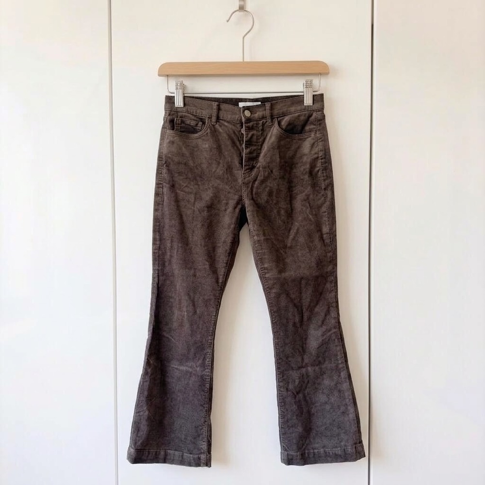 LOFT Made and Loved Button Fly Corduroy Flare Pants Size 27 / 4 Brown